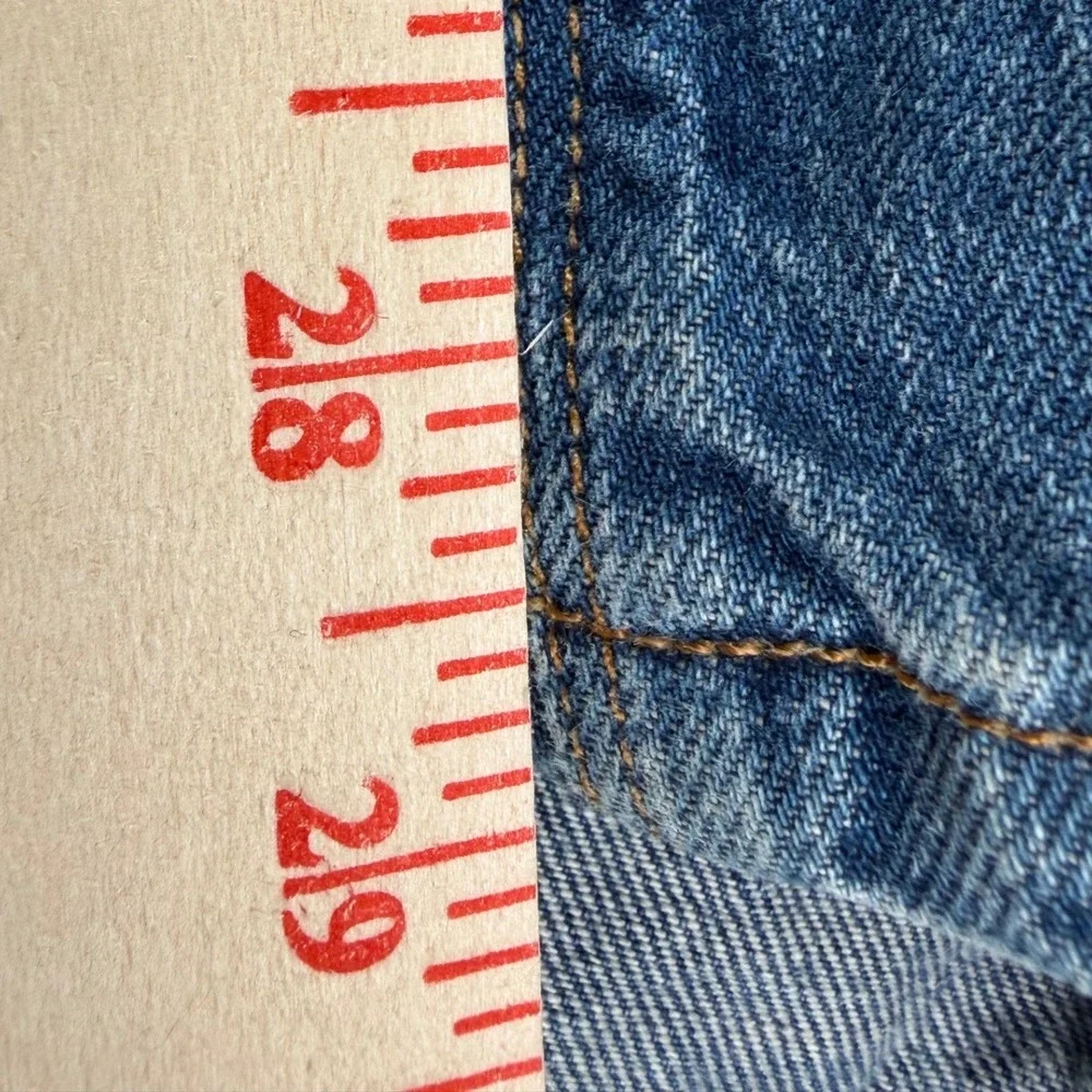 Orvis American Denim Mens Blue Straight Leg Jeans Medium Wash 38x29 Made in USA